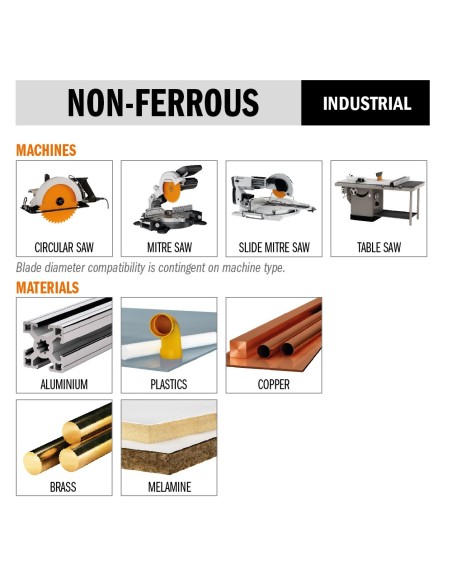 Lames circulaires industrielles pour matériaux non ferreux, plastique et laminés