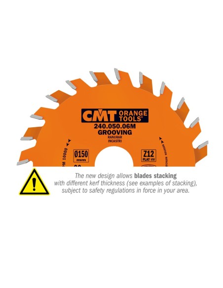Industrial grooving circular saw blades