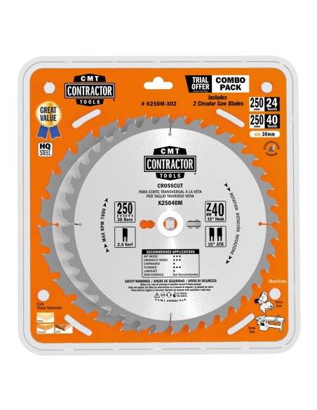K Contractor® - Lames circulaires Contractor Combo pack