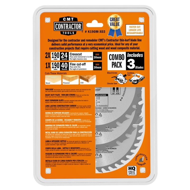 K Contractor® - Sierras circulares Contractor Combo pack