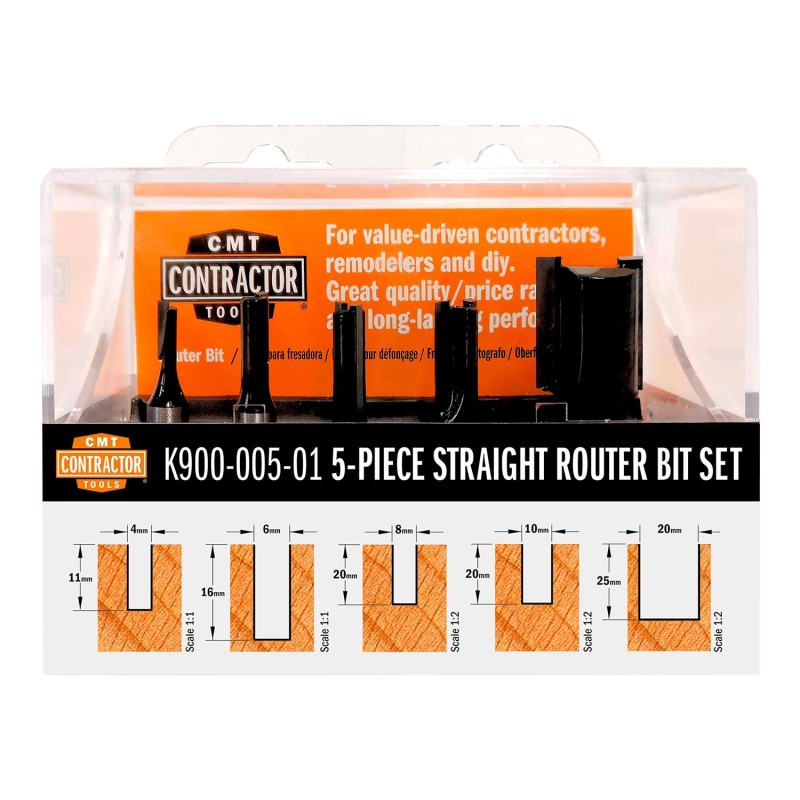 ESTUCHES DE 5 FRESAS DE CORTE RECTO - Contractor