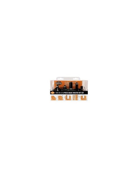 5-Piece Basic Router Bit Set - Contractor