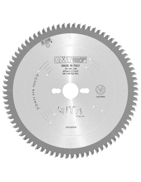 Non-ferrous metal and laminated panel circular saw blades