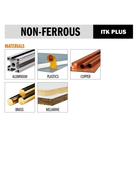 Lame ITK PLUS® per metalli non ferrosi e melaminici