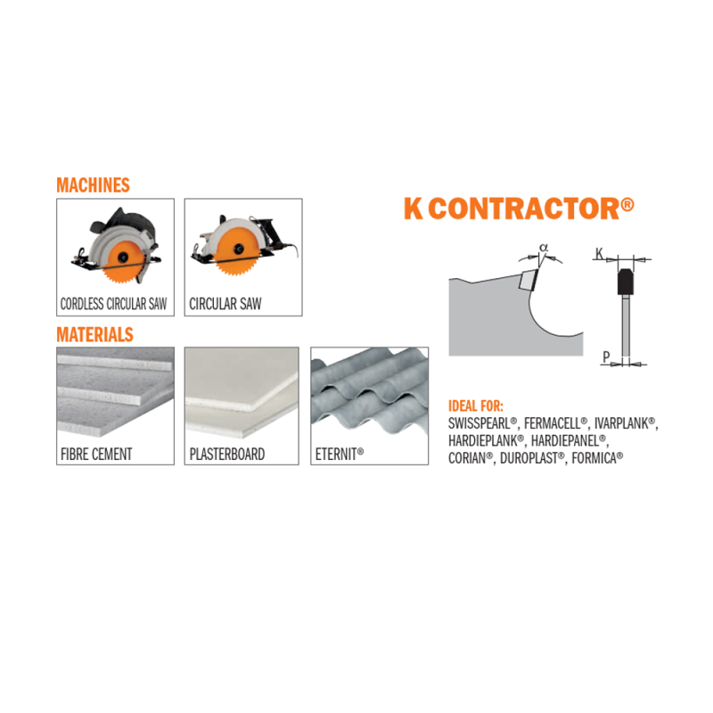 K Contractor® - DP - Ultra hard materials - LONG LIFE