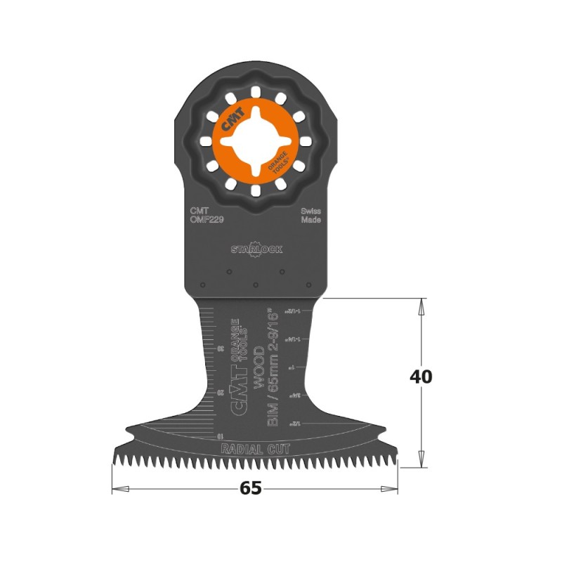 65mm (2-9/16") Blade for precision cut with japan style toothing