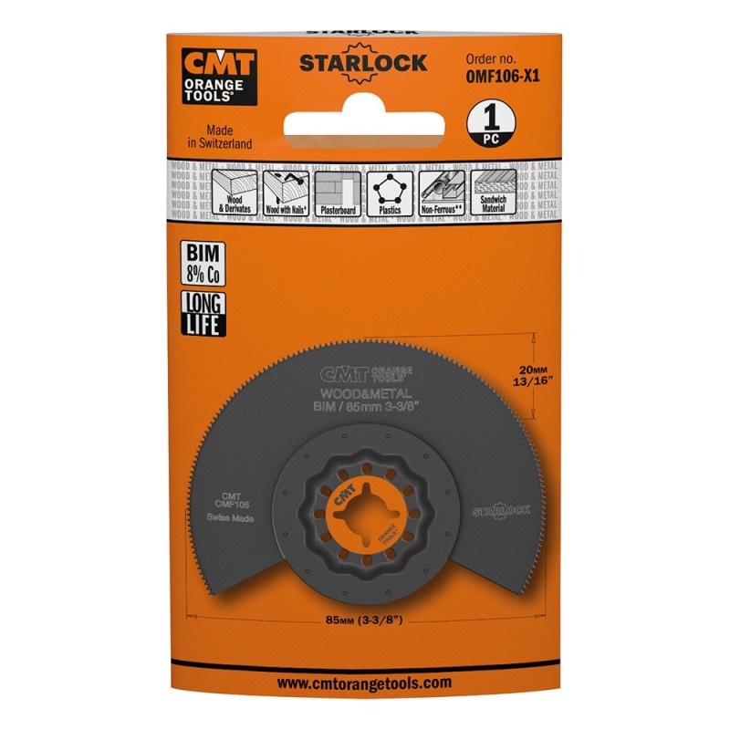 85mm (3-3/8") Radial Saw Blade for Wood & Metal