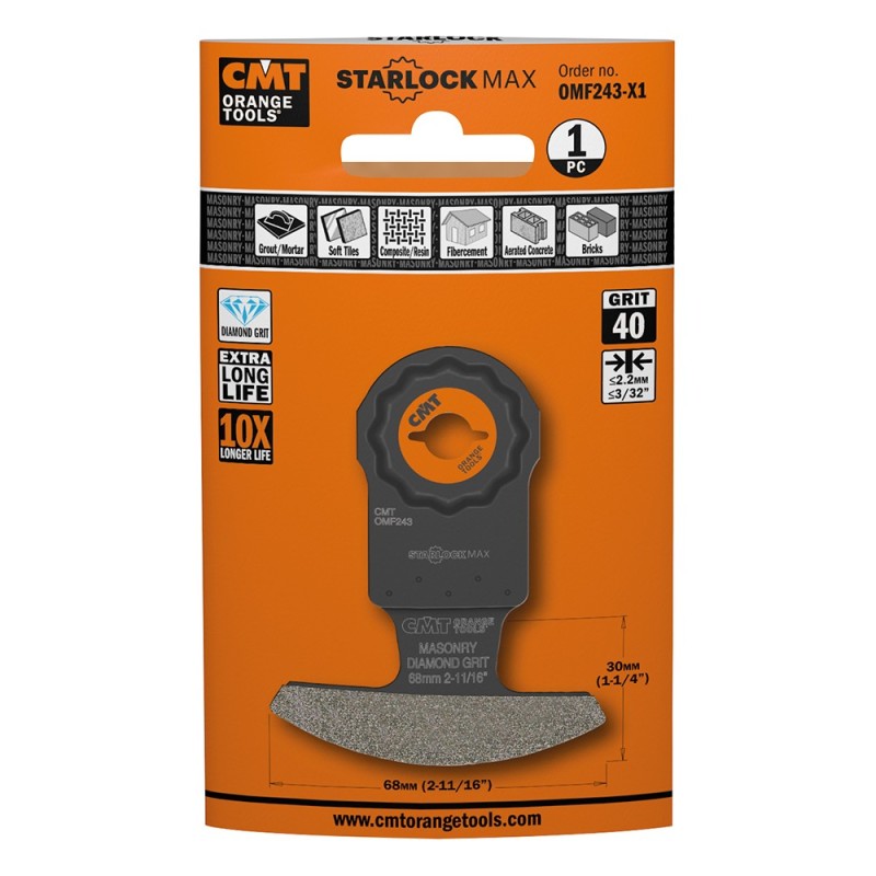 60mm (2-3/8") Diamond coated Segmented Saw Blade, Extra-Long Life