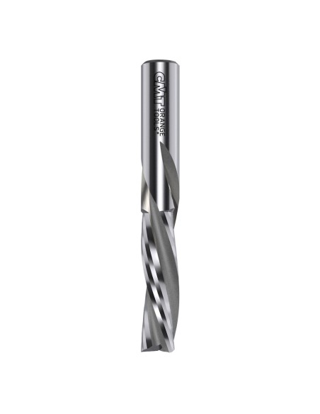 Solid carbide spiral bits downcut