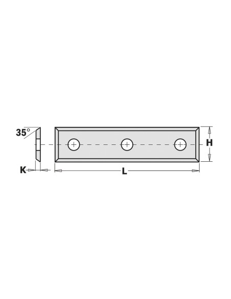 Coltelli reversibili in HWM - 4 taglienti - 35°