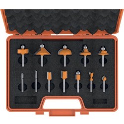 12 piece router bit set with case