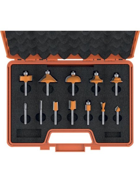 12 piece router bit set with case