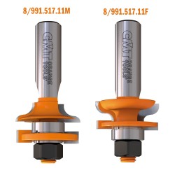 Set di frese per incastri maschio/femmina