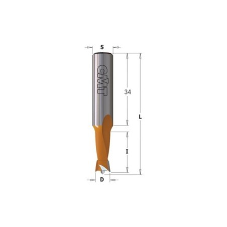 2 Flute Dowel Drills, S10mm - L57.5mm