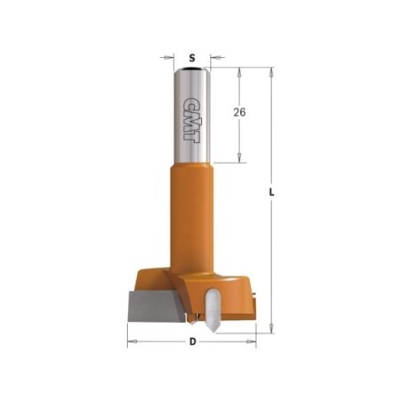 Mèches à façonner pour charnières, S10mm - L57.5mm