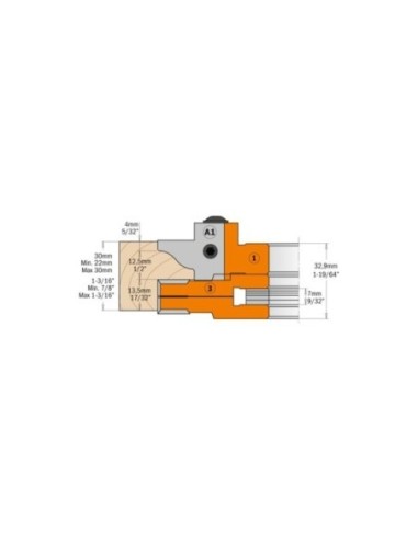 Set di 3 teste portacoltelli per antine e portoncini