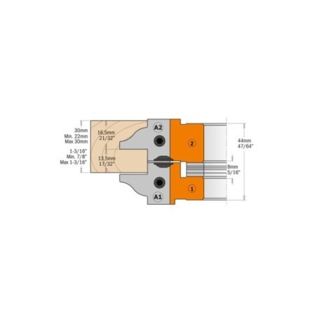 Set di 3 teste portacoltelli per antine e portoncini