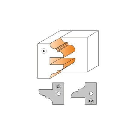Profile and counter profile cutter head sets