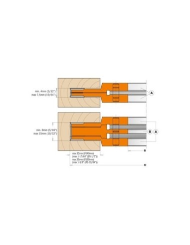 Set di teste portacoltelli per incastri regolabili (3 pz.)