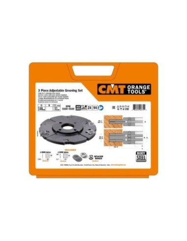 Set di teste portacoltelli per incastri regolabili (3 pz.)