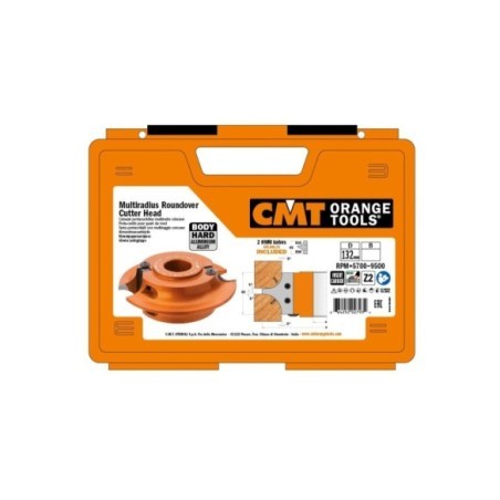 Multiradius roundover cutter heads