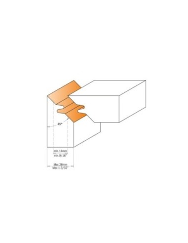 45° lock miter cutter heads
