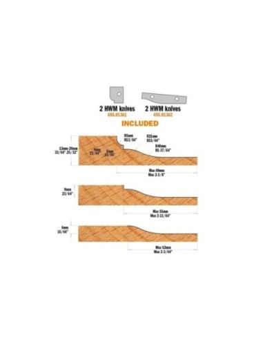 Professional raised panel cutter heads