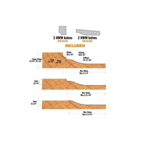 Professional raised panel cutter heads