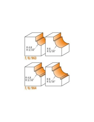 Cavetto Edge Mould Bits