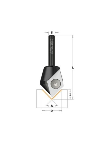 Frese per scanalature a “V” con coltelli reversibili (90°)