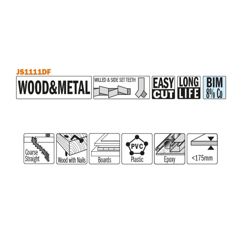 For Cutting Wood with Nails or Metal, glass fibre Reinforced Plastic, Epoxy