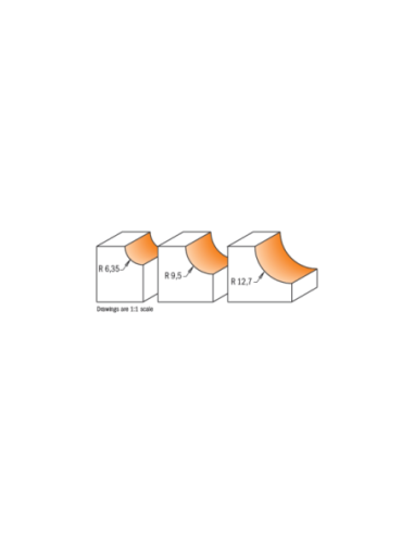 3 piece cove router bit sets