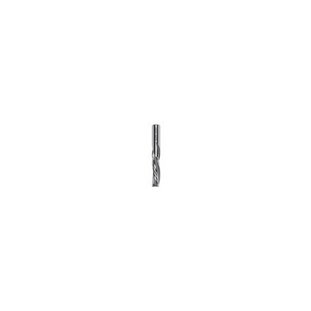 Solid carbide spiral bits downcut