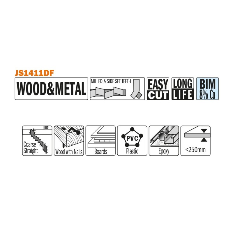 For Cutting Wood with Nails/Metal, Chipboard, Glass Fibre Reinforced Plastic/Epoxy