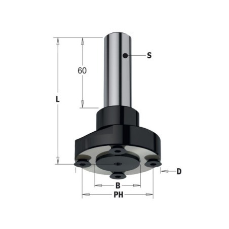 Saw blade arbor with parallel shank