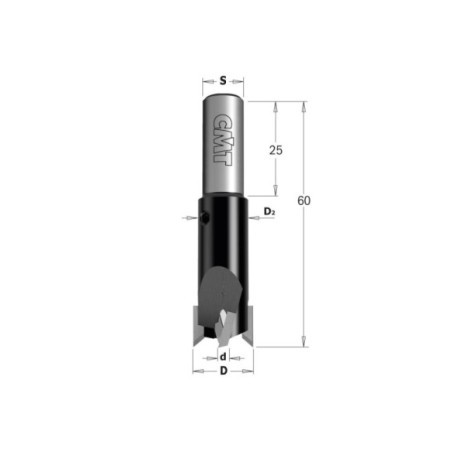 90° countersink with parallel shank