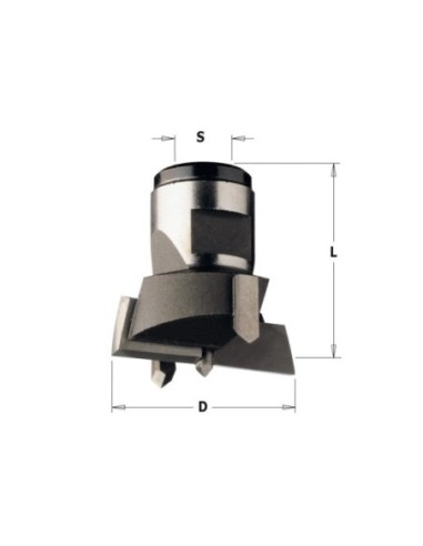 Interchangeable boring bits with threaded shank