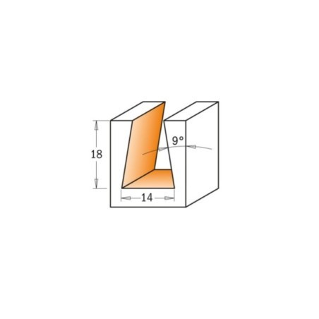 9° dovetail cutter