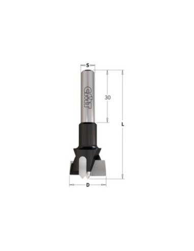Boring bits with parallel shank
