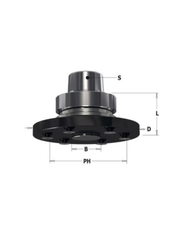 CMT 183.422.30 | Porte-Lame HSK-F63 pour Lames à Rainurer CNC | Mobiltecnica