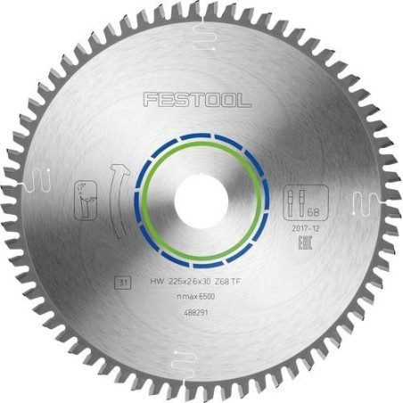 Festool Lama ALUMINIUM/PLASTICS HW 225x2,6x30 TF68